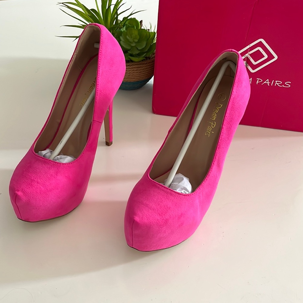 NEW in Box Pink Suede Stilettos! High Heels!